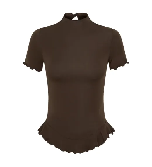Nira Short Sleeve Ruffle Top